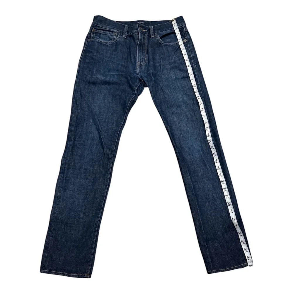 J.Crew Driggs Slim Fit Dark Indigo Denim Jeans Mens 28x30 Blue Five Pocket